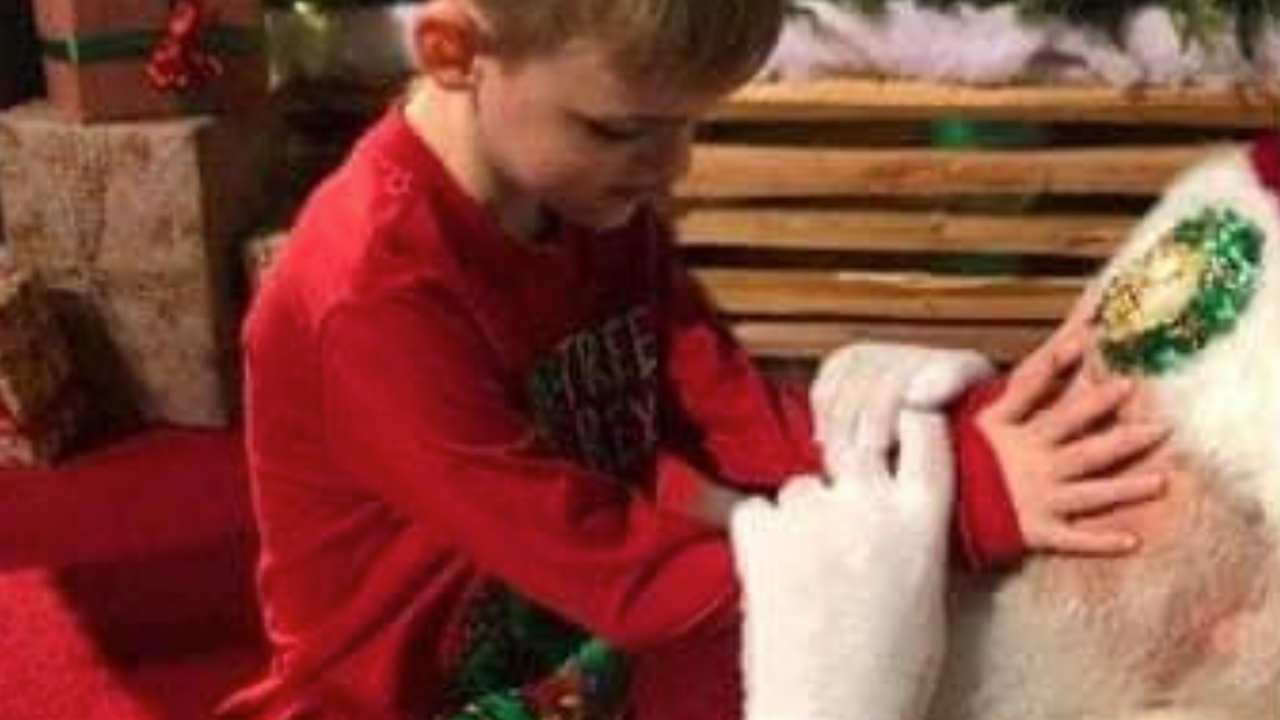 Heartwarming Encounter at Santa's Workshop: When Santa Met a Special Child